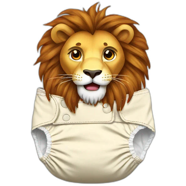 Lion sur Diaper emoji