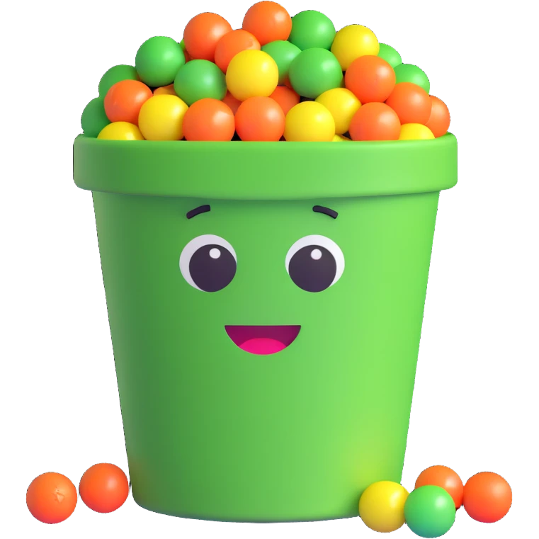 KFC bucket with a green M&M character sitting inside it emoji