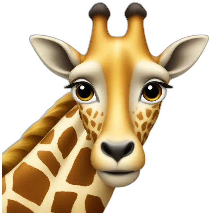 Une girafe blonde emoji