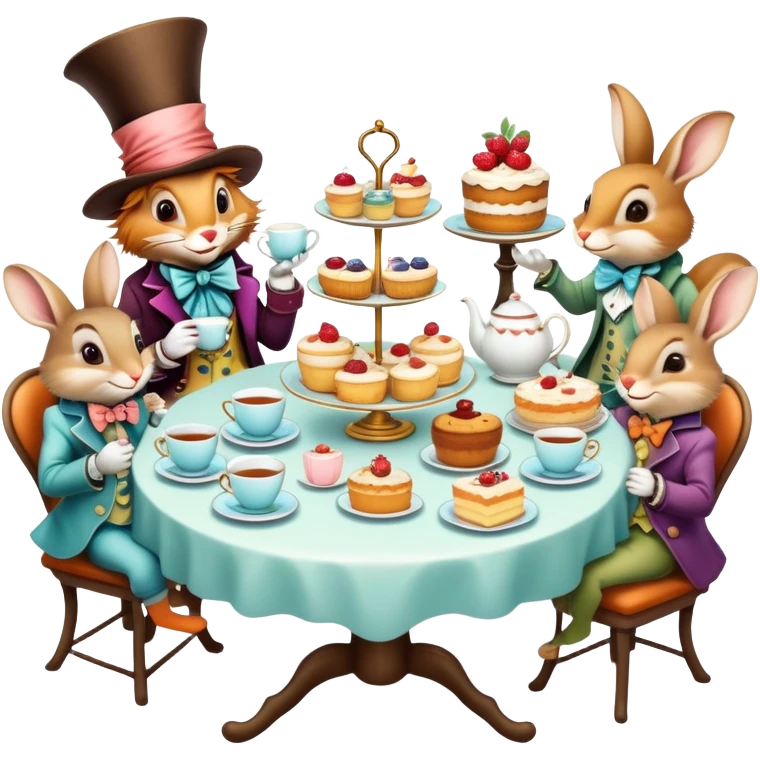 Mad tea party in wonderland emoji