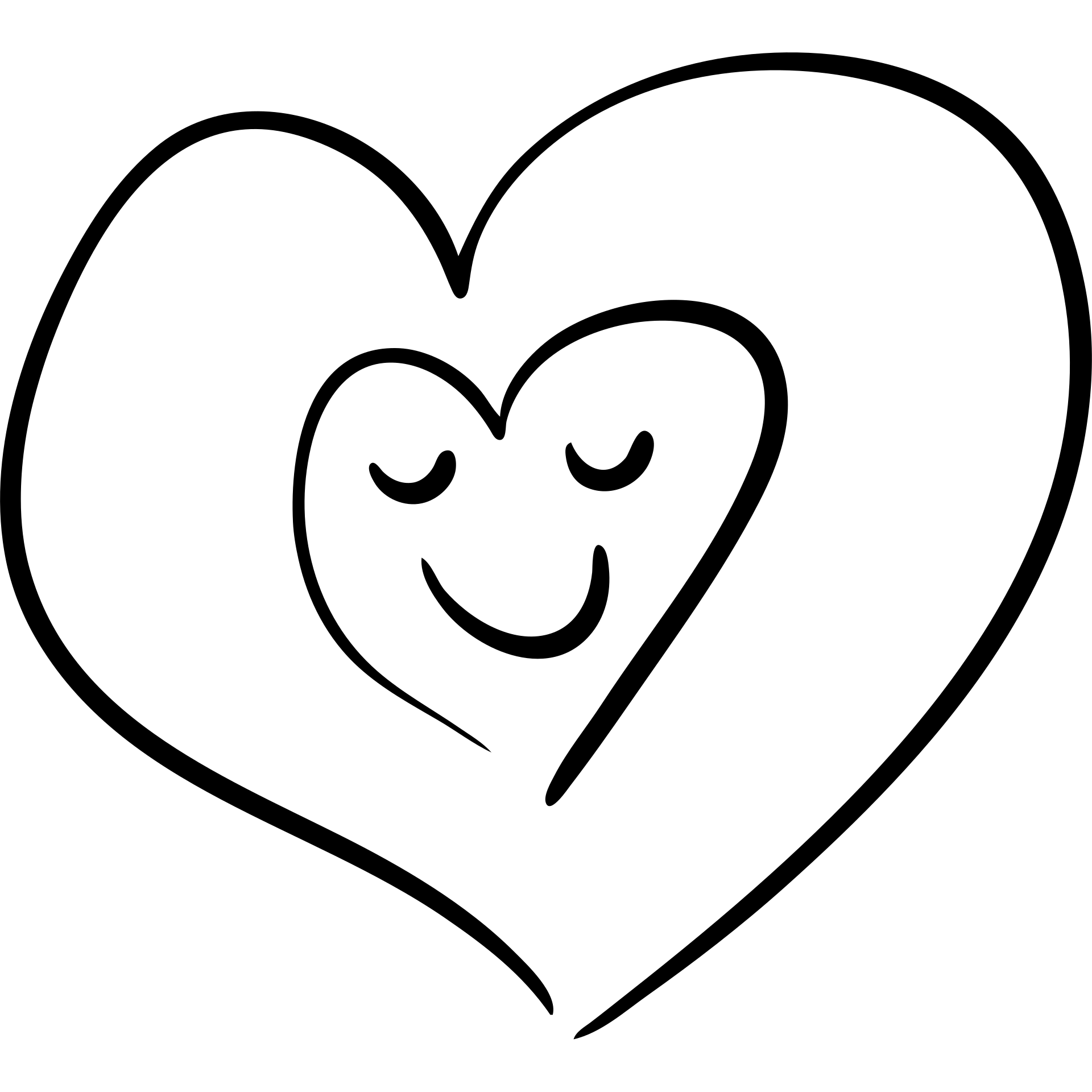 outlined heart with a smiley face inside emoji