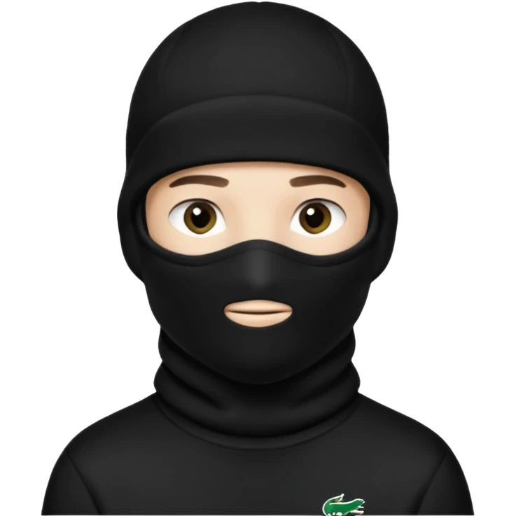  boy lacoste balaclava black lacoste emoji