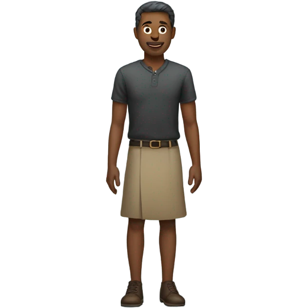man wearing skirt emoji