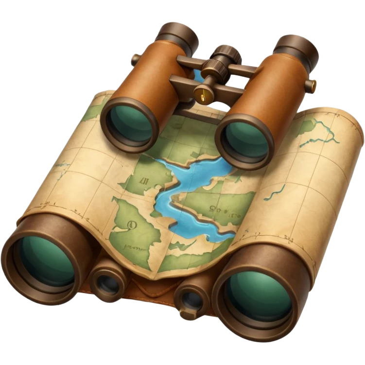 map with binoculars emoji