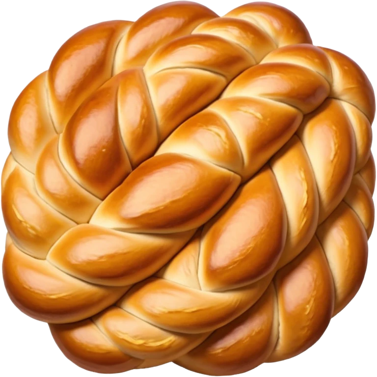 challah bread plaited soft texture warm color emoji