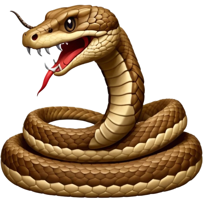 Rattlesnake coiled emoji