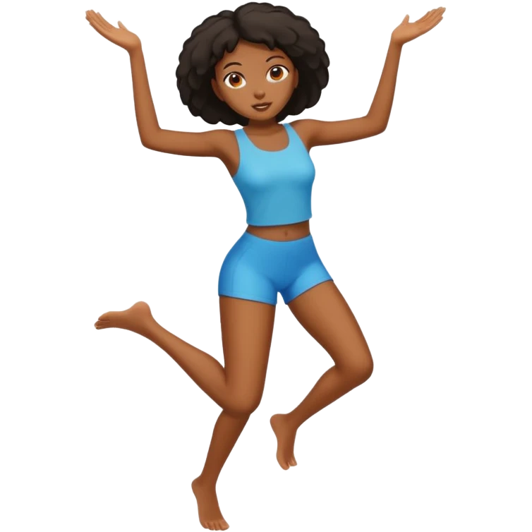 Black Girl naked masturbating, legs open emoji