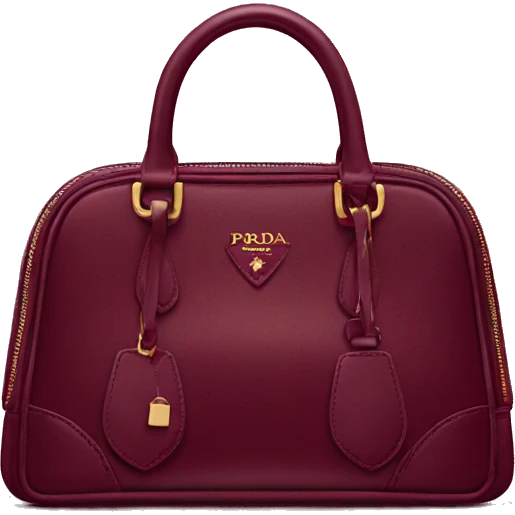 burgundy prada purse   emoji