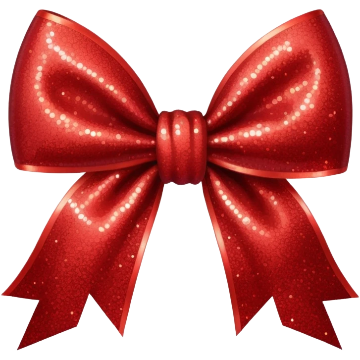 red glitter bow emoji