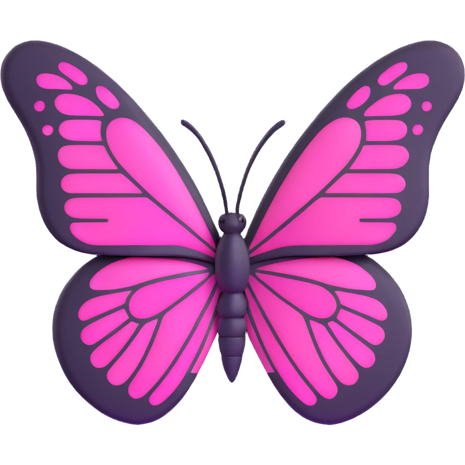 pink butterfly emoji