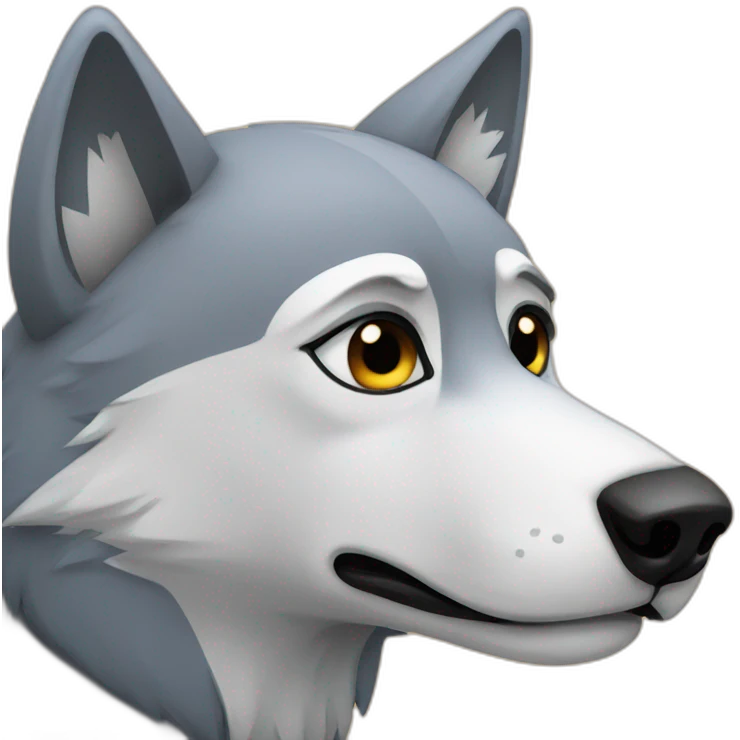 sad wolf emoji