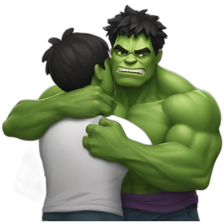 Sie hugging hulk emoji