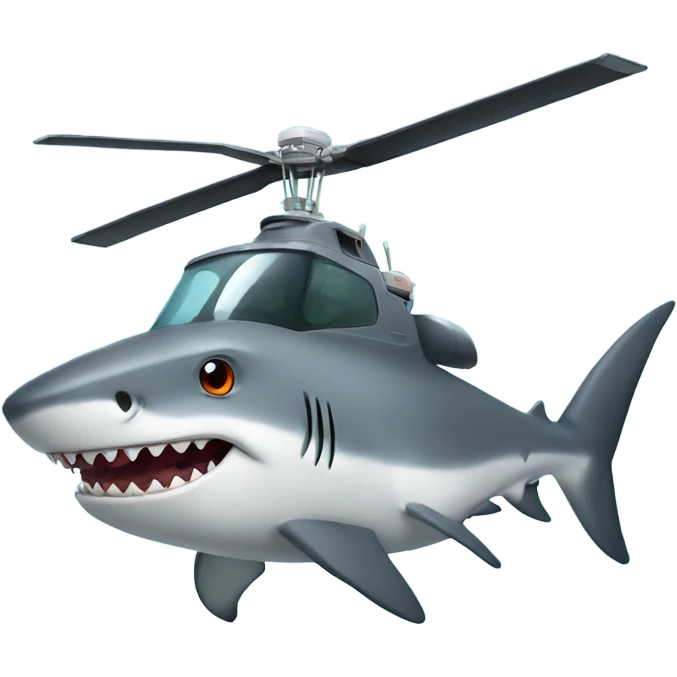 Shark in a helicopter  emoji