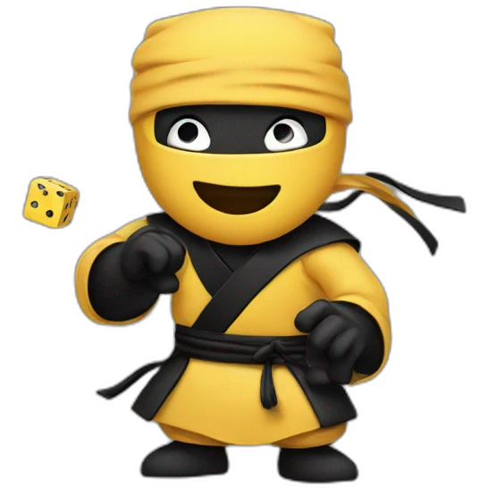 ninja playing dice emoji