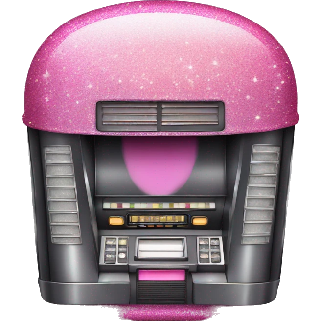 Pink ombre glitter jukebox  emoji