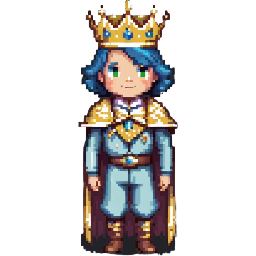 prince with crown and regal clothing emoji