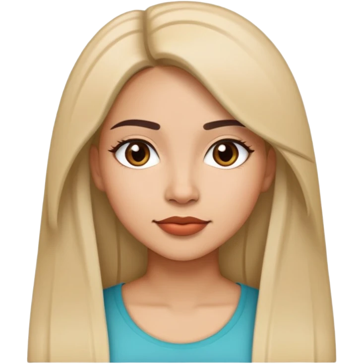Straight hair Latina and pretty emoji