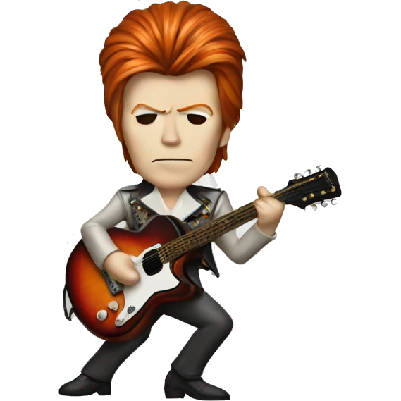 david bowie playing the guitar emoji
