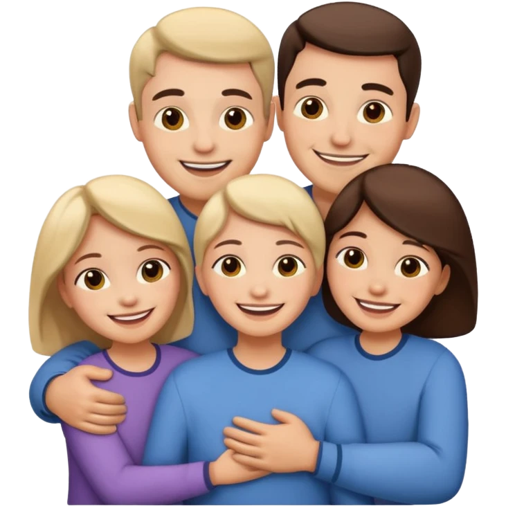 abrazar a mi papa mama he hijo emoji