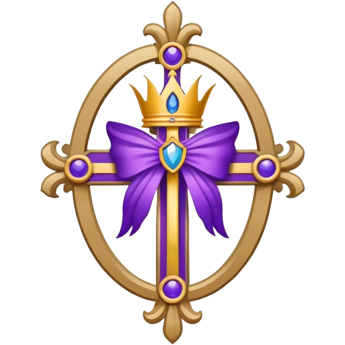 ave maria's emblem with a touch of purple emoji