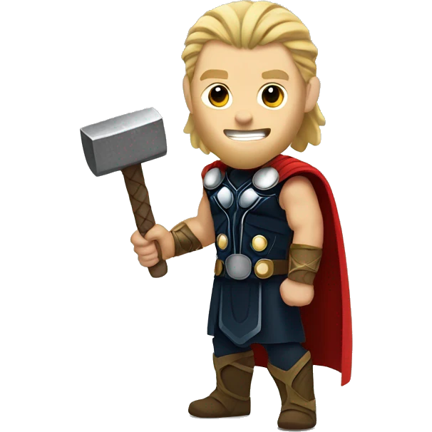 Thor holding a hammer emoji