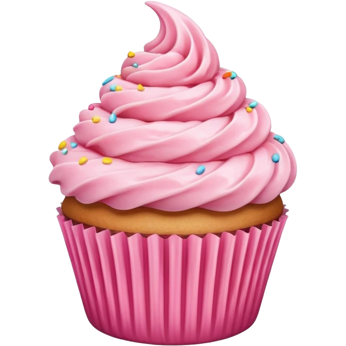 Cupcake with pink icing emoji