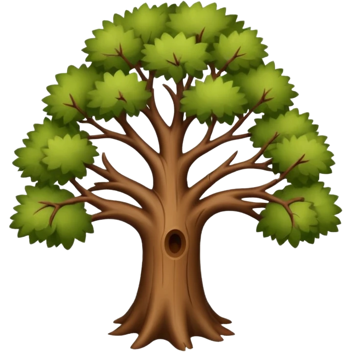 Tree with branches with out holes emoji