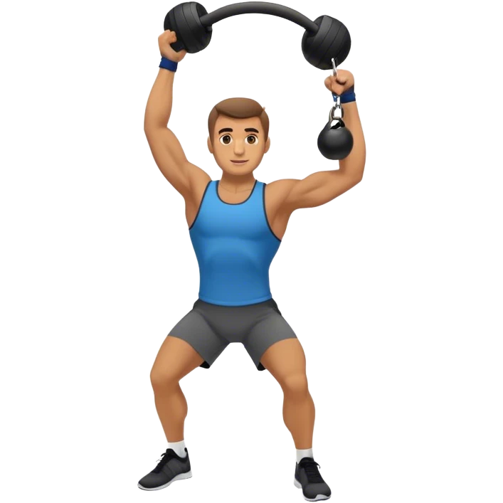 guy doing kettlebell swings emoji