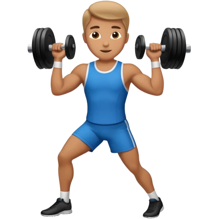 A handsome lawyer is exercising. emoji