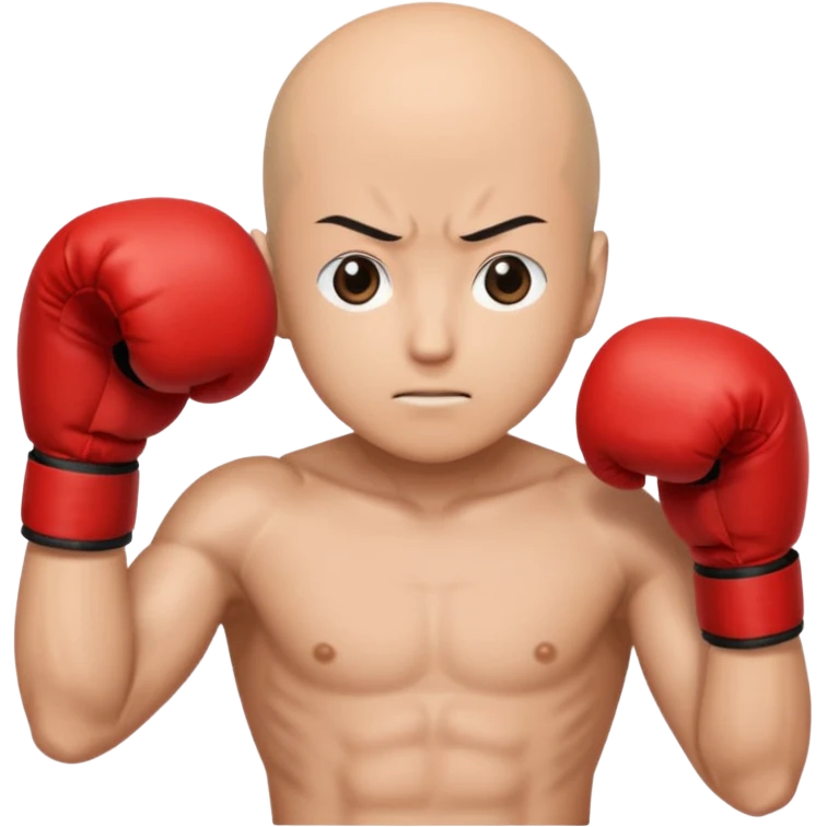 Saitama red hand punch with boxing glove emoji