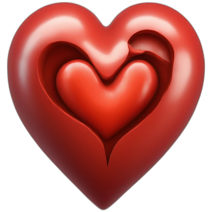 BIG RED HEART INSIDE REAL HEART emoji