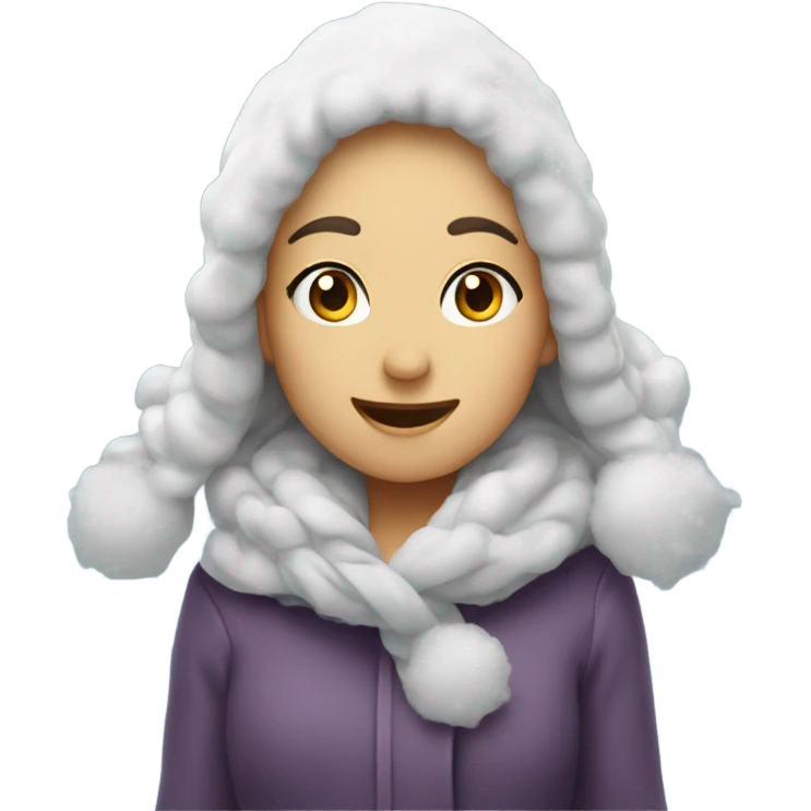 Beautiful snow falling emoji