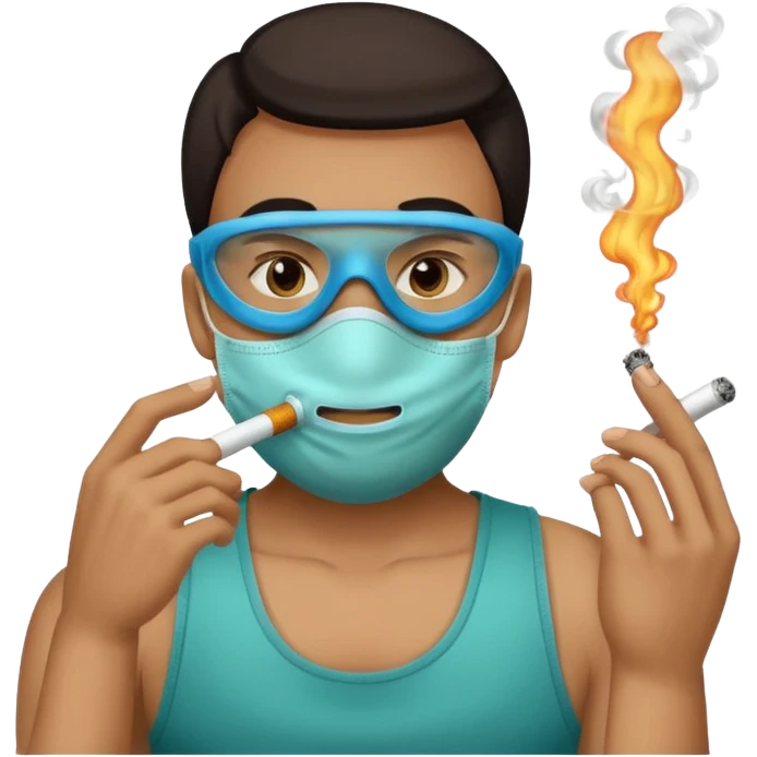 Smoking a noz tank emoji