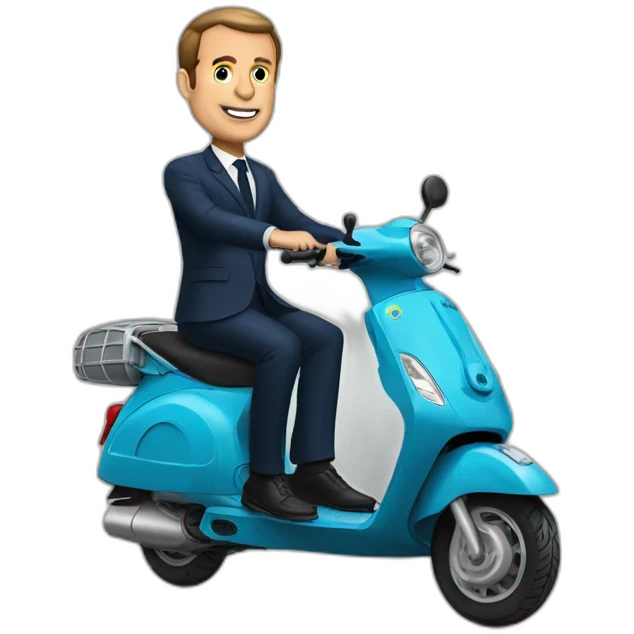 Macron en scooter emoji
