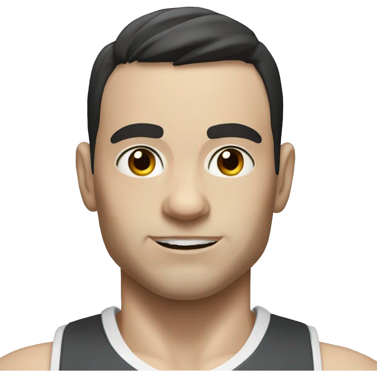 Gym rat with white skin and dark hair  emoji