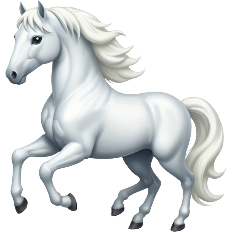 all white horse emoji
