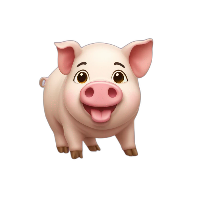 Cochon sur singe emoji
