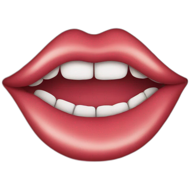 Kissing lips emoji