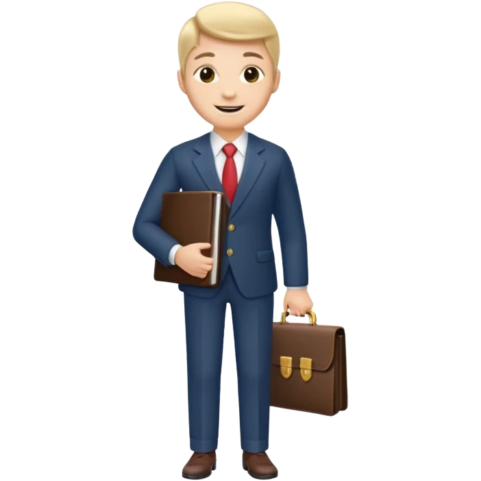 a financier with a portfolio emoji