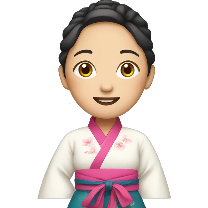 Woman with hanbok emoji