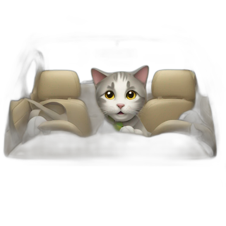 Cats in cars  emoji