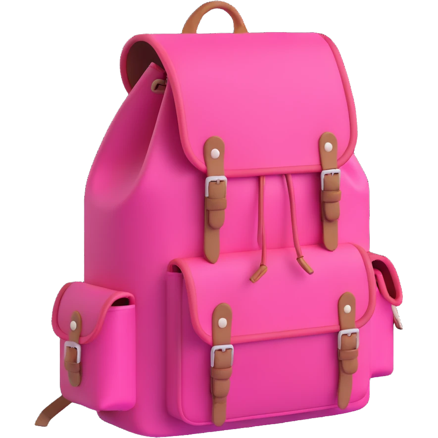 big pink explorer backpack emoji