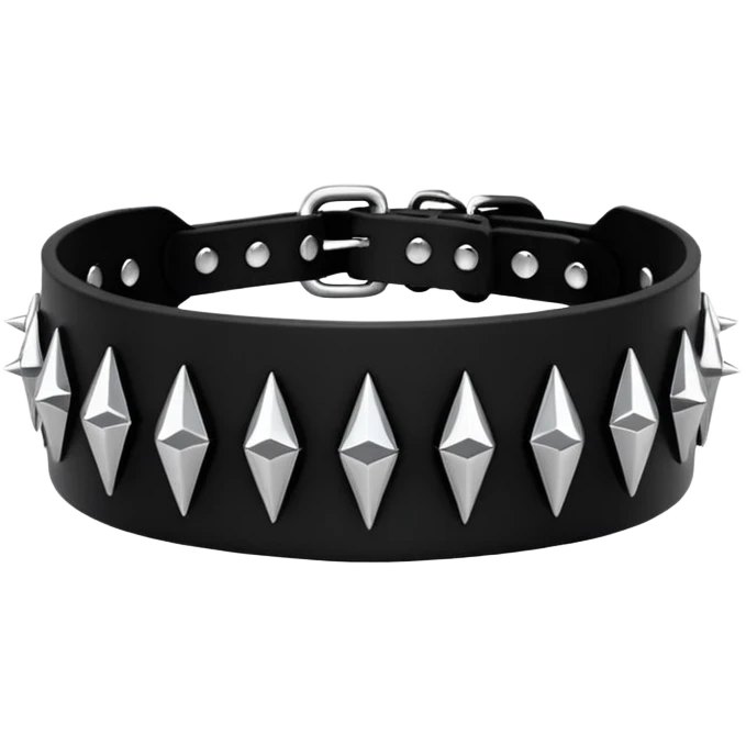 Spike leather choker emoji