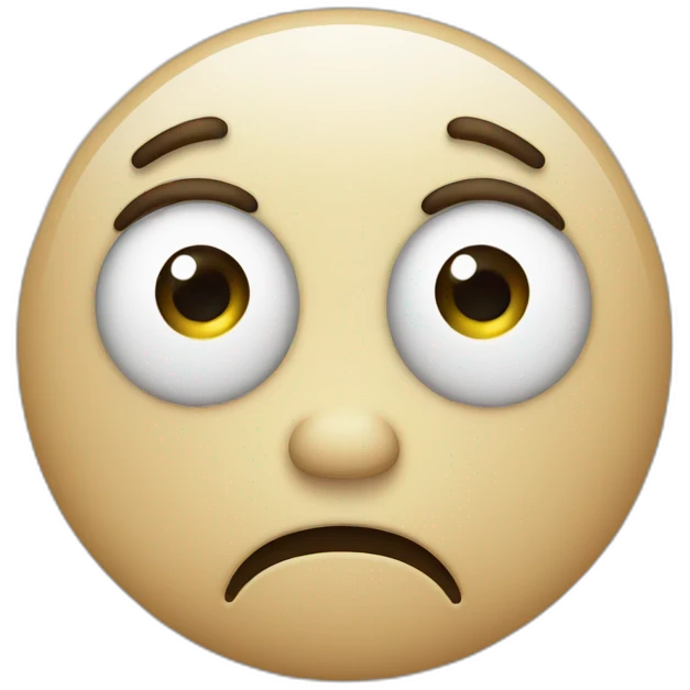 disappointed face with semicircle eyes emoji