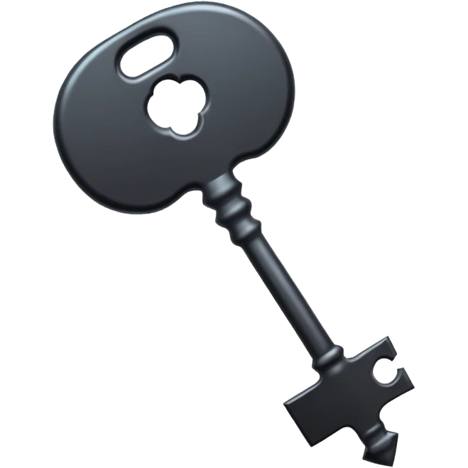 iOS emoji, minimal dark key, flat, fantasy item emoji