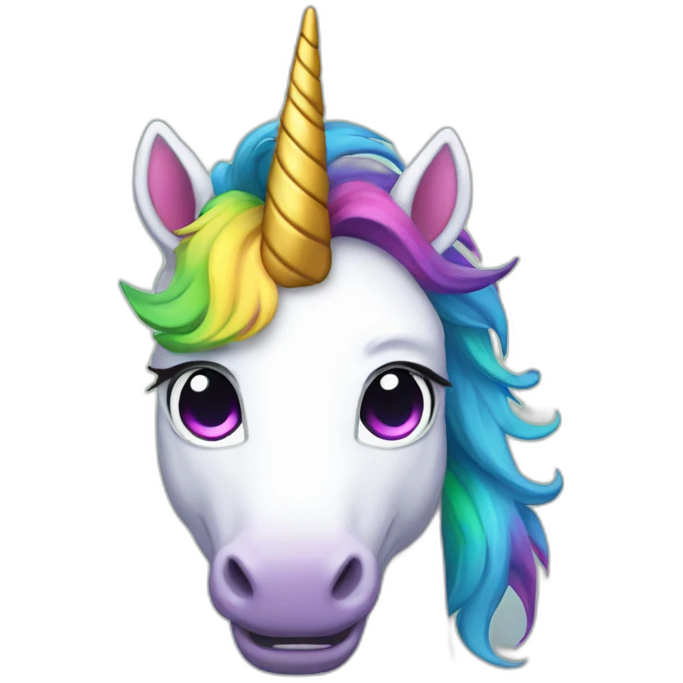 evil rainbow unicorn emoji