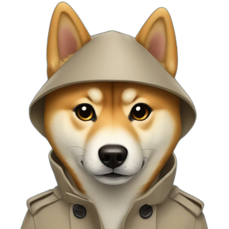 shiba inu in trenchcoat emoji