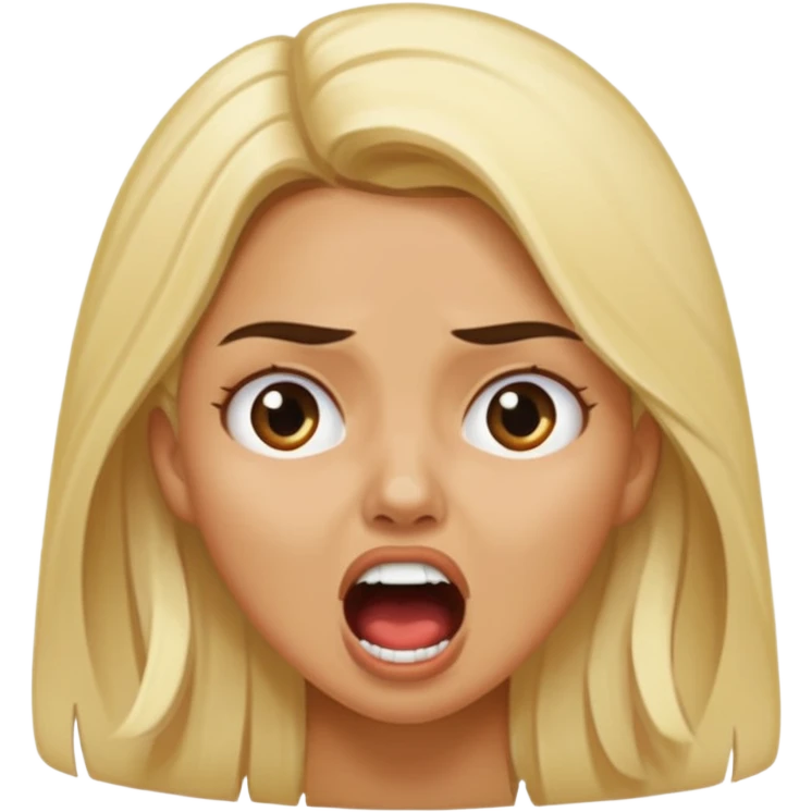 mexican yelling at a sad blonde emoji