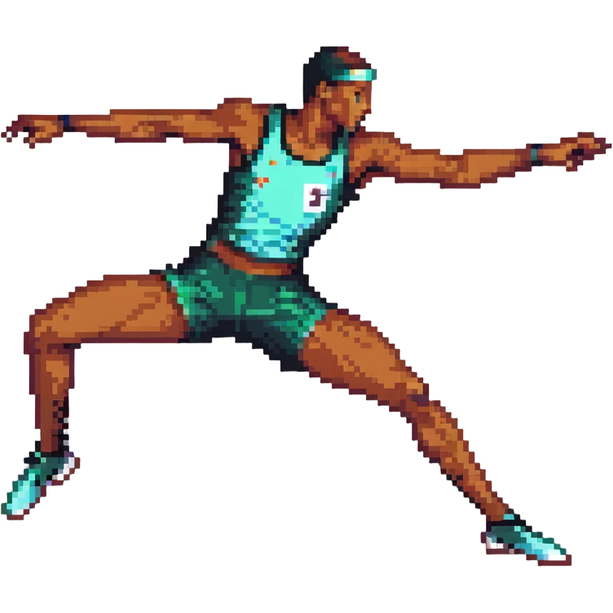 high jump athlete, dynamic pose emoji
