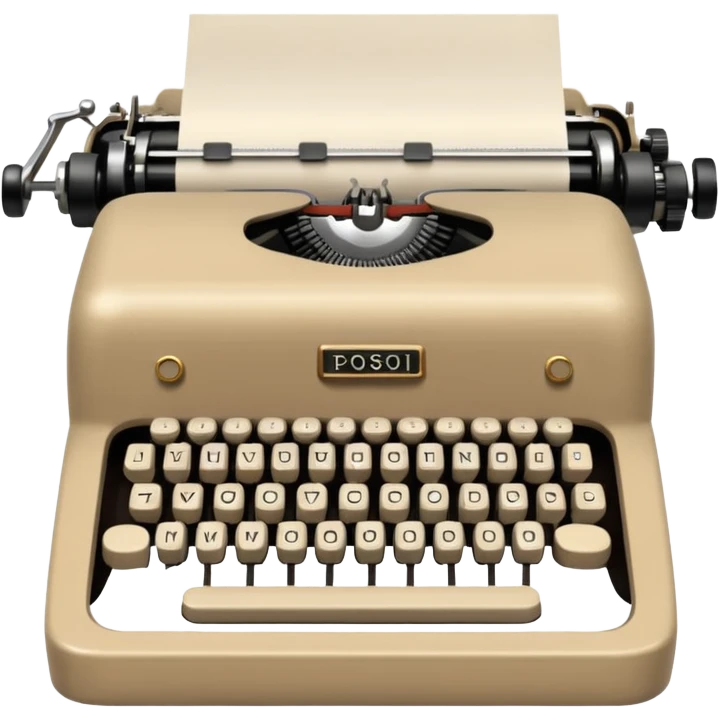 Antique beige typewriter  emoji
